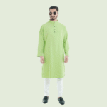 লেমন কালার প্রিমিয়াম মাইক্রোস্টিজ সলিড পাঞ্জাবি